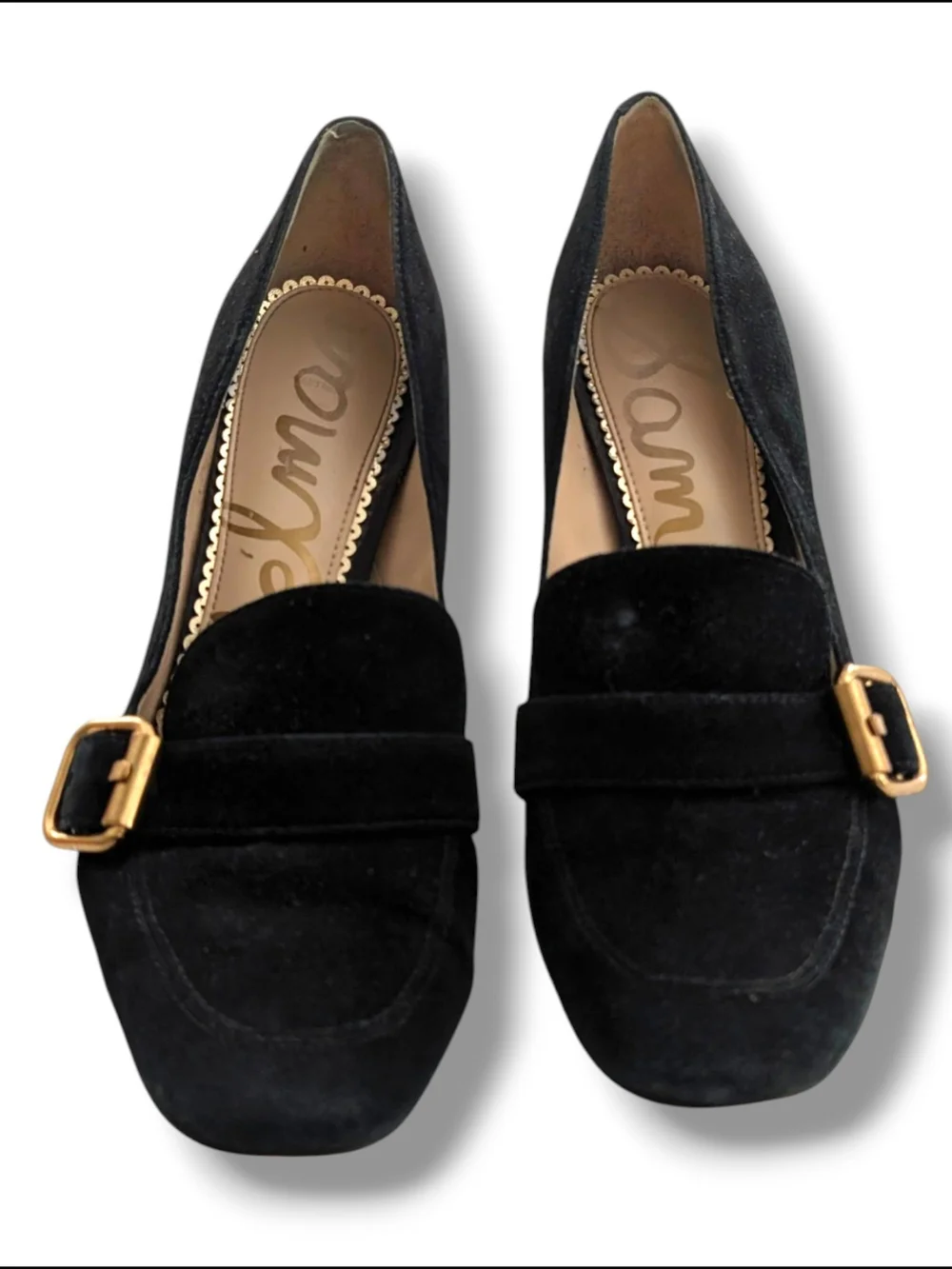 Sam Edelman Ellison Black Suede Pump Heels, Size 8.5